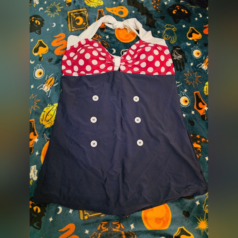 Polka Dot Halter Bathing Suit